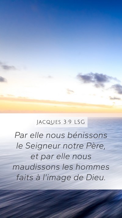 Jacques 3:9 LSG Bible Verse Image