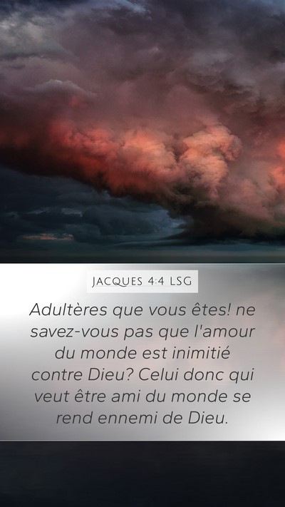 Jacques 4:4 LSG Bible Verse Image