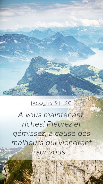 Jacques 5:1 LSG Bible Verse Image