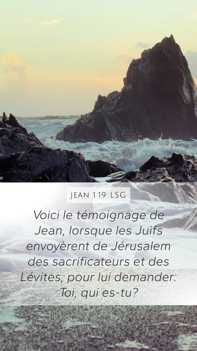 Jean 1:19 LSG Bible Verse Image