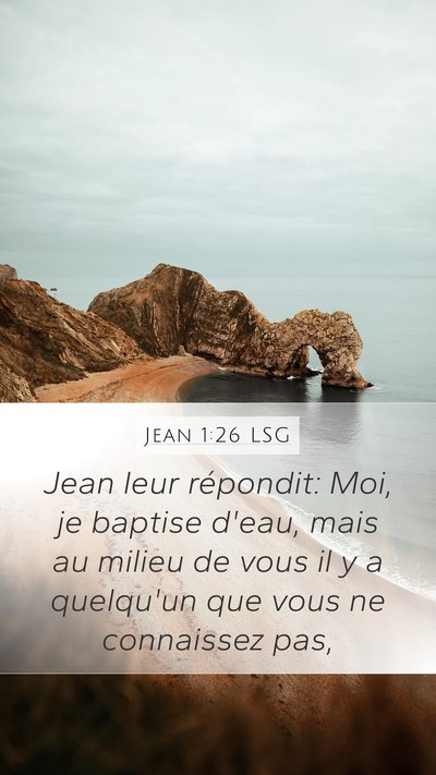 Jean 1:26 LSG Bible Verse Image