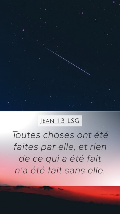 Jean 1:3 LSG Bible Verse Image