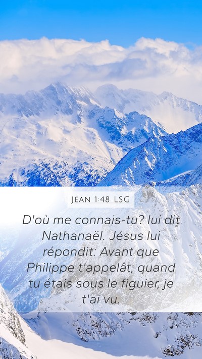Jean 1:48 LSG Bible Verse Image