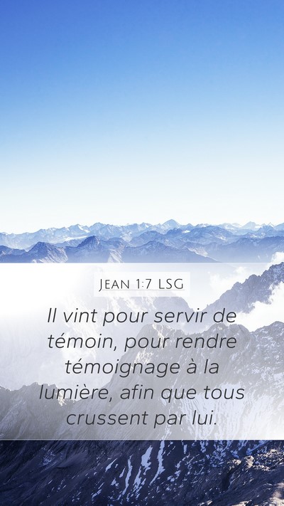 Jean 1:7 LSG Bible Verse Image