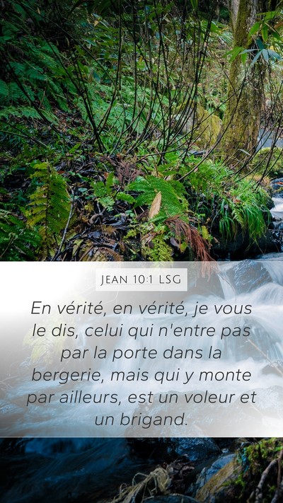 Jean 10:1 LSG Mobile Phone Wallpaper - En vérité, en vérité, je vous le dis, celui - Mobile Bible Verse Wallpaper