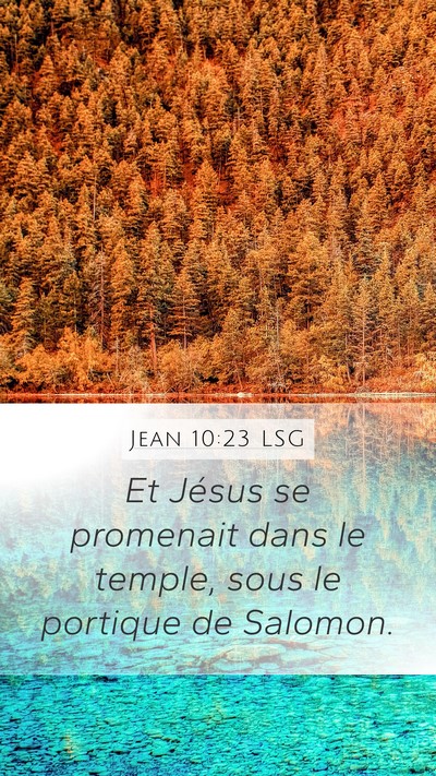 Jean 10:23 LSG Bible Verse Image