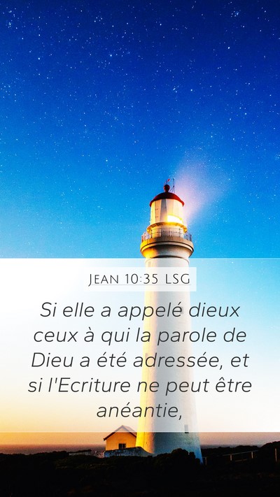 Jean 10:35 LSG Bible Verse Image