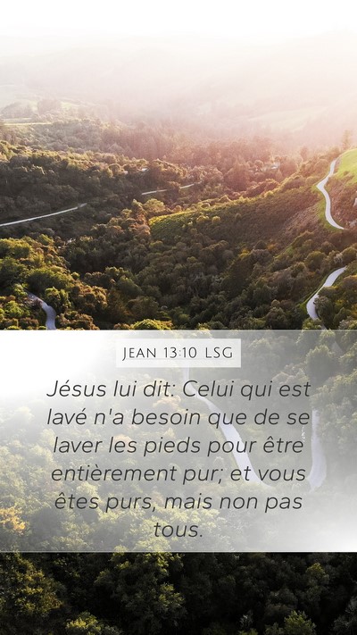 Jean 13:10 LSG Bible Verse Image