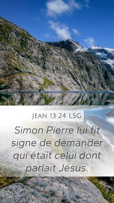 Jean 13:24 LSG Bible Verse Image