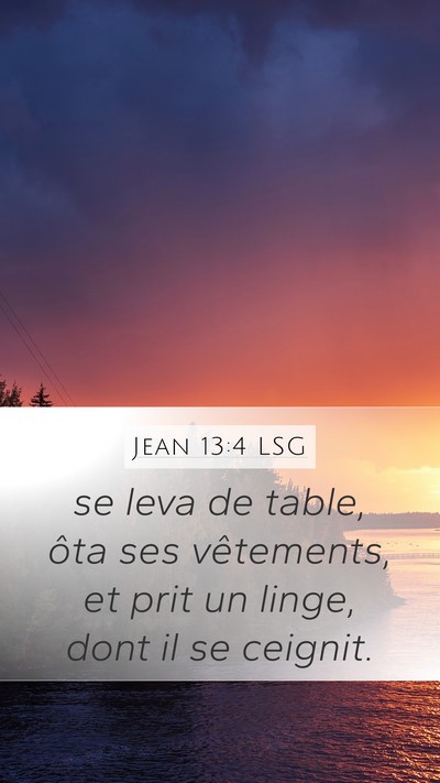 Jean 13:4 LSG Bible Verse Image