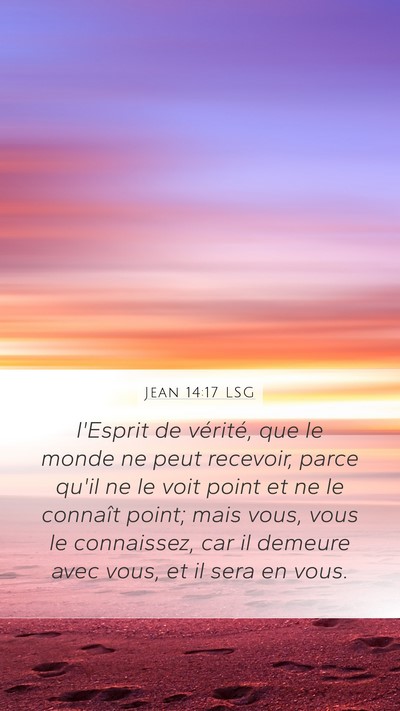 Jean 14:17 LSG Bible Verse Image
