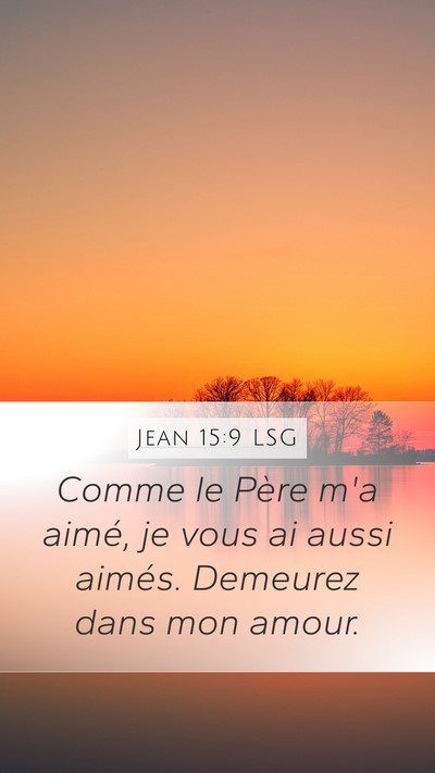 Jean 15:9 LSG Bible Verse Image