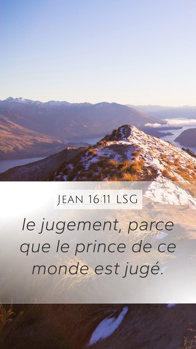 Jean 16:11 LSG Bible Verse Image