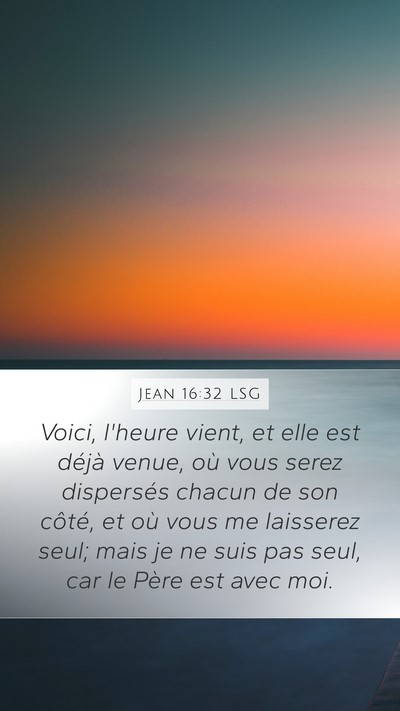 Jean 16:32 LSG Bible Verse Image