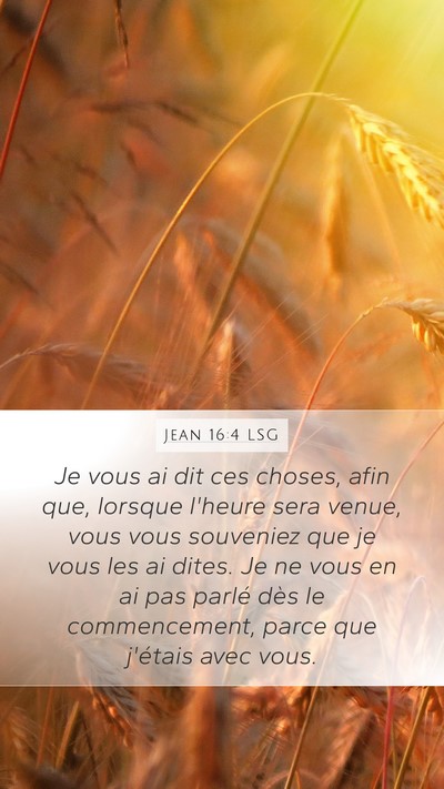 Jean 16:4 LSG Bible Verse Image