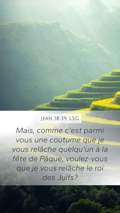 Jean 18:39 LSG Bible Verse Image