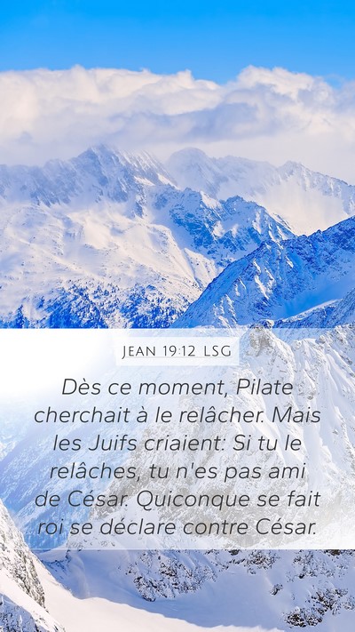 Jean 19:12 LSG Bible Verse Image
