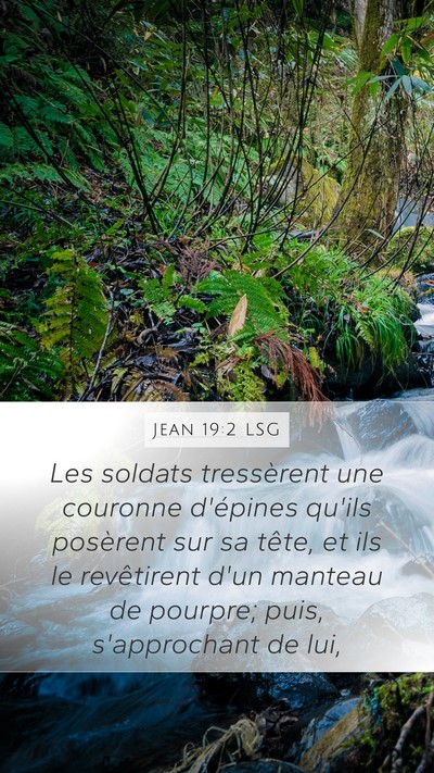 Jean 19:2 LSG Bible Verse Image