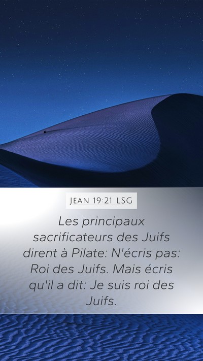 Jean 19:21 LSG Bible Verse Image