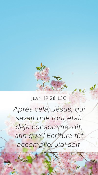 Jean 19:28 LSG Bible Verse Image