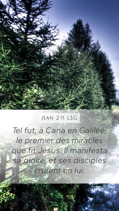 Jean 2:11 LSG Bible Verse Image