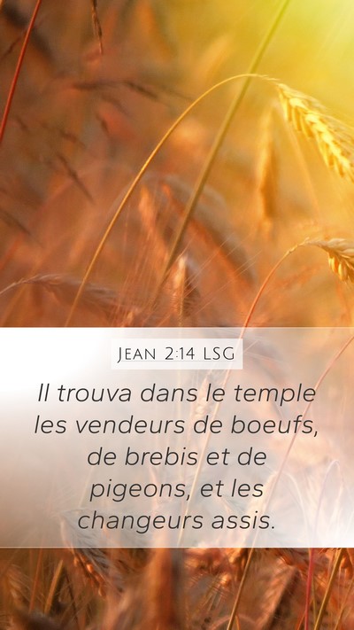 Jean 2:14 LSG Bible Verse Image