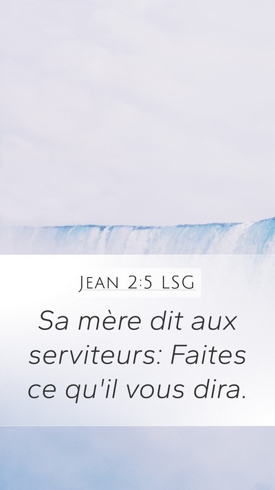 Jean 2:5 LSG Bible Verse Image
