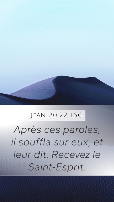 Jean 20:22 LSG Bible Verse Image
