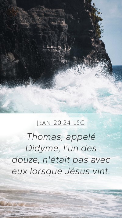 Jean 20:24 LSG Bible Verse Image