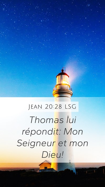 Jean 20:28 LSG Bible Verse Image