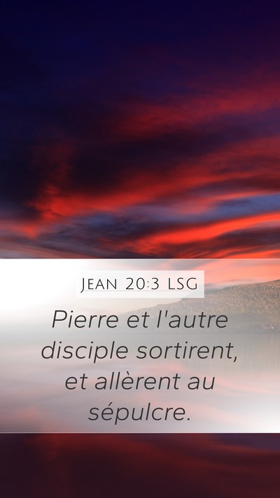 Jean 20:3 LSG Bible Verse Image