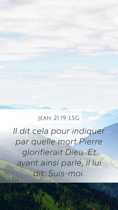 Jean 21:19 LSG Bible Verse Image