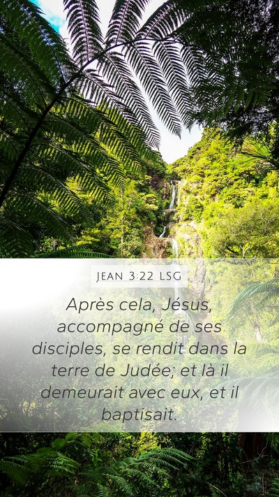 Jean 3:22 LSG Bible Verse Image