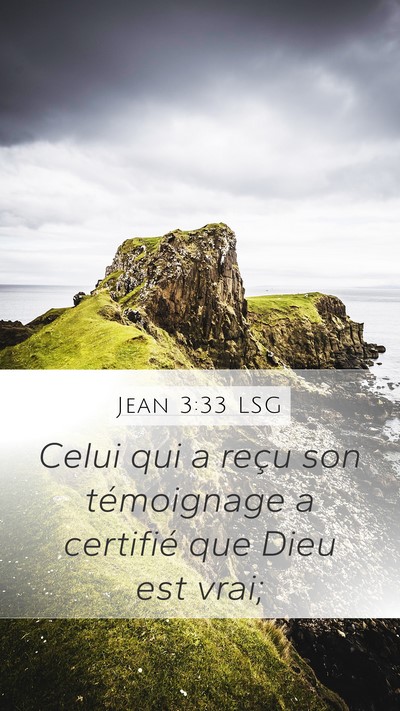 Jean 3:33 LSG Bible Verse Image