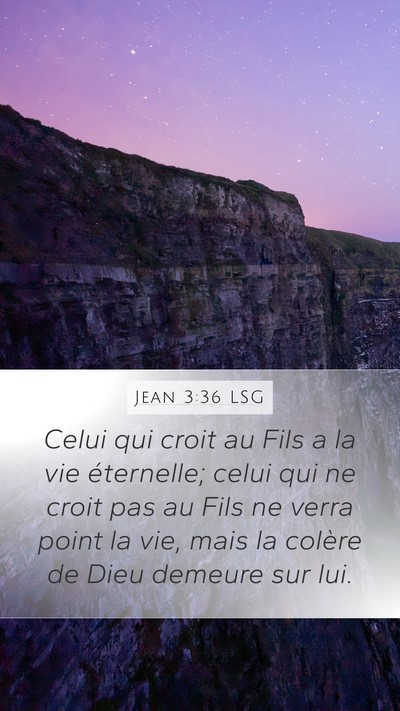Jean 3:36 LSG Bible Verse Image