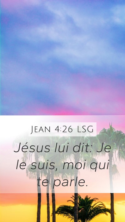 Jean 4:26 LSG Bible Verse Image