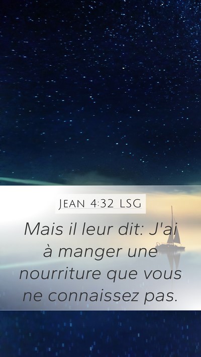 Jean 4:32 LSG Bible Verse Image