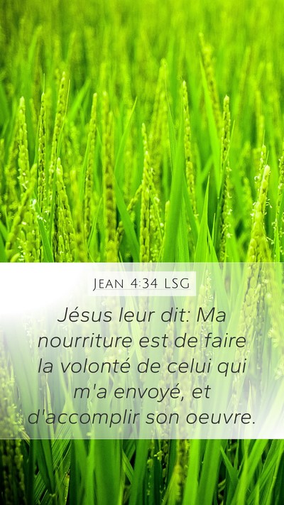 Jean 4:34 LSG Bible Verse Image