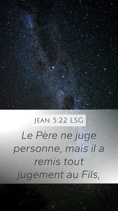 Jean 5:22 LSG Bible Verse Image