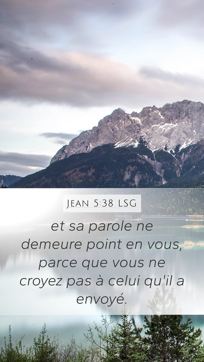 Jean 5:38 LSG Bible Verse Image