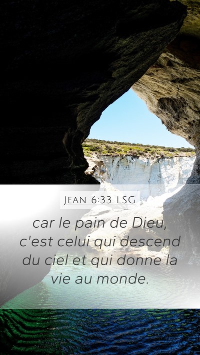 Jean 6:33 LSG Bible Verse Image
