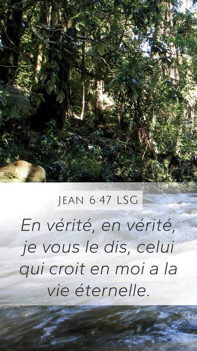 Jean 6:47 LSG Bible Verse Image