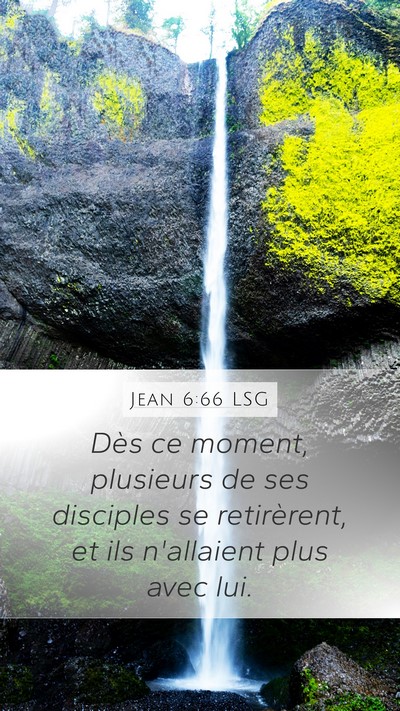 Jean 6:66 LSG Bible Verse Image