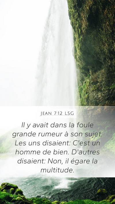 Jean 7:12 LSG Bible Verse Image