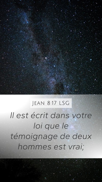 Jean 8:17 LSG Bible Verse Image