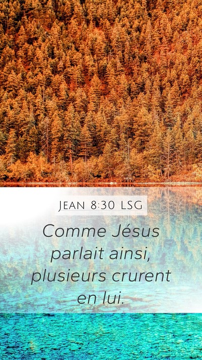 Jean 8:30 LSG Bible Verse Image