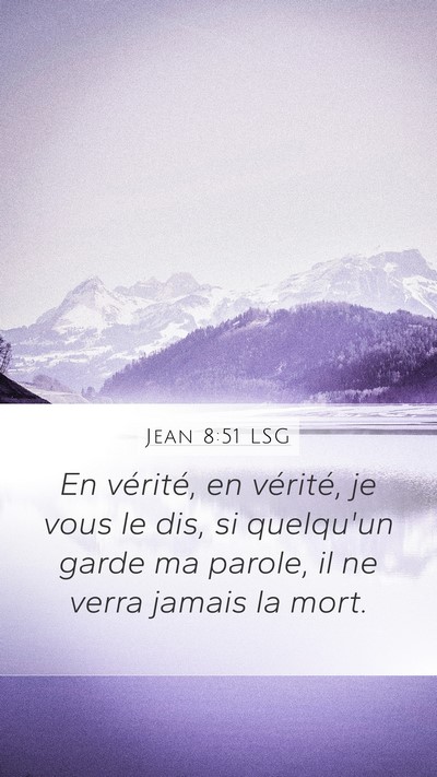 Jean 8:51 LSG Bible Verse Image