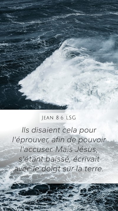 Jean 8:6 LSG Bible Verse Image