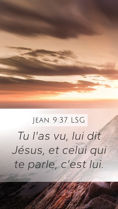 Jean 9:37 LSG Bible Verse Image