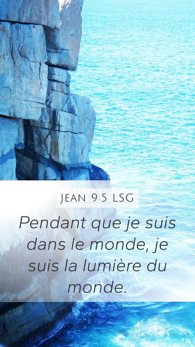 Jean 9:5 LSG Bible Verse Image